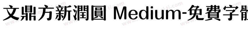 文鼎方新润圆 Medium字体转换